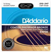 Струны для акустической гитары DADDARIO EXP38