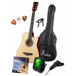 Акустическая гитара Foix FFG-2038CAP-NA в комплекте с аксессуарами