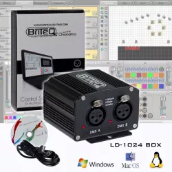 Программа управления световыми приборами Briteq LD-1024BOX DMX Interface 1024ch/300kB