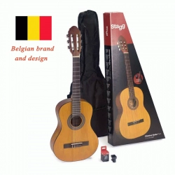Гитара классическая 3/4 Stagg C430 M NAT PACK в комплекте с тюнером и чехлом