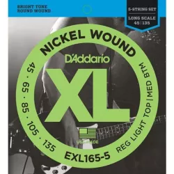 Струны для бас-гитары D'addario EXL165-5 45-135