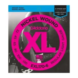 Струны для бас-гитары D'addario EXL170-6 32-130