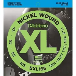 Струны для бас-гитары D'addario EXL165 45-105