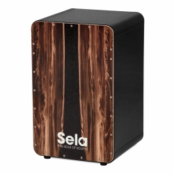 Кахон Sela SE107 серия CaSela Black Pro- Satin Nut, цвет - орех, цвет кахона - черный