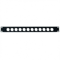 Панель 19" 1U для монтажа 12 разъёмов XLR Omnitronic 30100655