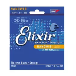 Струны для электрогитары Elixir Nanoweb 12152 12-52