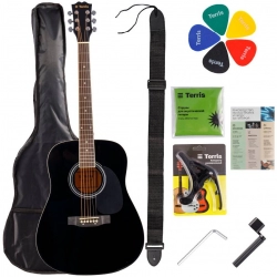 Комплект акустическая гитара TERRIS TD-041 BK Starter Pack