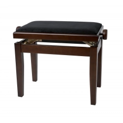 Банкетка для фортепиано Walnut matt / black seat Deluxe Gewa 130070