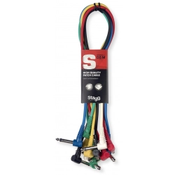 Патч-кабель Jack male/Jack male -15см Stagg SPC015L E
