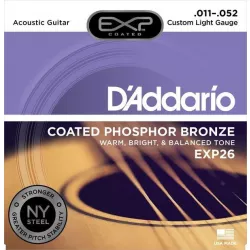 Струны для акустической гитары D'addario EXP26 11-52
