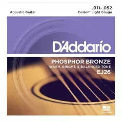 Струны для акустической гитары D'addario EJ26 11-52
