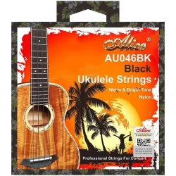 Струны для укулеле концерт, натяжение Standard, черный ALICE AU046BK-C