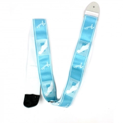 Ремень гитарный Fender 2" Custom Color Monogrammed Daphne Blue