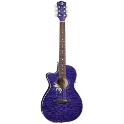 LUNA FLO PF QM LEFTY PASSIONFLOWERS - электроакустическая гитара для левши