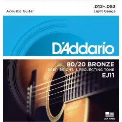 Струны для акустической гитары D'addario EJ11 12-53