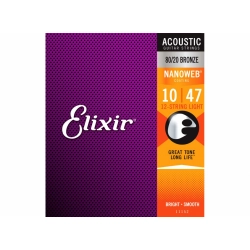 Струны для 12-струнной акустической гитары Elixir 11152 10-47