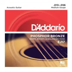 Струны для акустической гитары D'addario EJ17 13-56