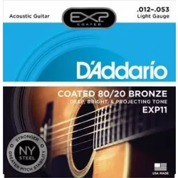 Струны для акустической гитары D'addario EXP11 12-53