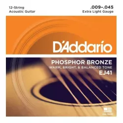 Струны для 12-струнной акустической гитары D’Addario EJ41 9-45