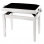 Банкетка для фортепиано White gloss / black seat Deluxe Gewa 130030