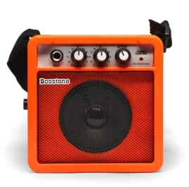 Портативный комбоусилитель для электрогитары Bosstone GA-5W Orange на батарейках