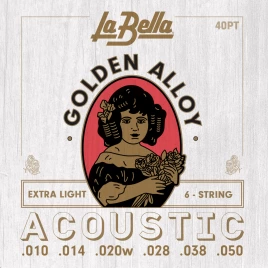 Струны для акустической гитары La Bella 40PT Extra light 10-50