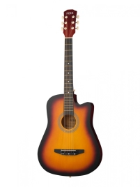 Акустическая гитара, с вырезом, санберст, Foix 38C-M-3TS
