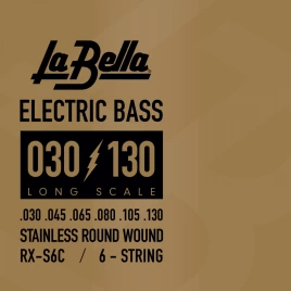 Струны для бас-гитары La Bella RX-S6C 30-130
