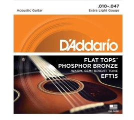 Струны для акустической гитары D'addario EFT15 10-47