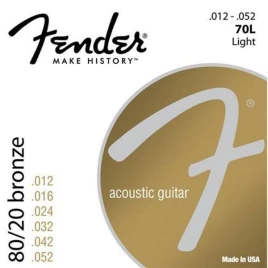 Струны для акустической гитары FENDER 70L .012-.052