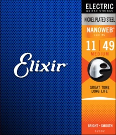 Струны для электрогитары Elixir Nanoweb 12102 11-49
