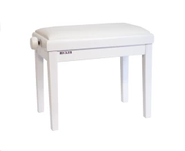 Becker PB-3PW/WL Lux банкетка белая полированная, сиденье белая эко кожа, подъемный механизм регулировки высоты
