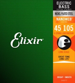 Струны для бас-гитары Elixir 14077 45-105