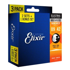 Струны для электрогитары Elixir 16540 (3Pack) 9-42