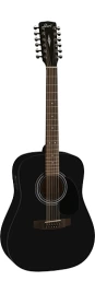 12-струнная электроакустическая гитара CORT AD810-12E BKS