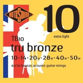 Струны для акустической гитары ROTOSOUND TB10 STRINGS 80/20 BRONZE