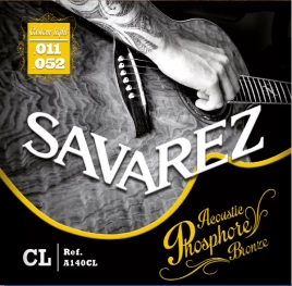 Струны для акустической гитары Savarez A140 CL (11-52)