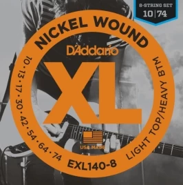 Струны для электрогитары D'Addario EXL140-8 10-74