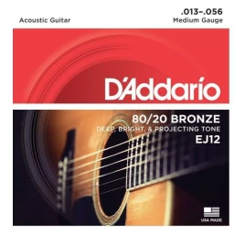Струны для акустической гитары D'addario EJ12 13-57