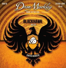 Струны для акустической гитары с покрытием Dean Markley DM8018 Blackhawk 80/20, 10-47