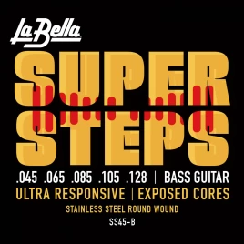 Струны для бас-гитары La Bella SS45B 45-128