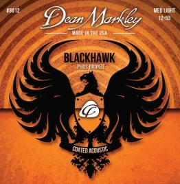 Струны для акустической гитары Dean Markley DM8012 Blackhawk Pure Bronze, 12-53