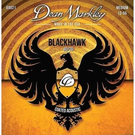 Струны для акустической гитары с покрытием Dean Markley DM8021 Blackhawk 80/20, 13-56
