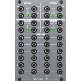 BEHRINGER 173 QUAD GATE/MULTIPLES модуль с 4мя гейтами и патч-матрицей 4х6, формат Eurorack