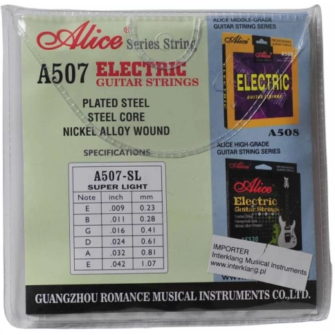 Струны для электрогитары ALICE A507-SL фото 2
