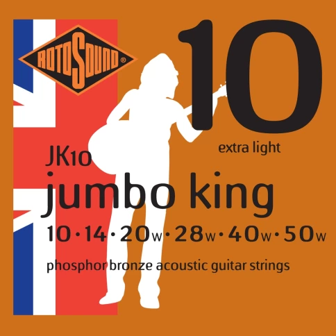 Струны для акустической гитары ROTOSOUND JK10 STRINGS PHOSPHOR BRONZE фото 1