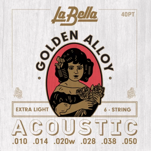 Струны для акустической гитары La Bella 40PT Extra light 10-50 фото 1