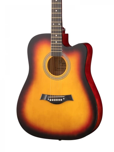 Акустическая гитара Foix FFG-4101C-SB, с вырезом, санберст фото 2