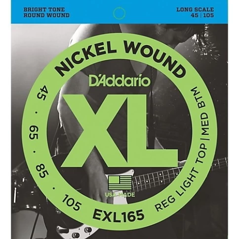 Струны для бас-гитары D'addario EXL165 45-105 фото 1