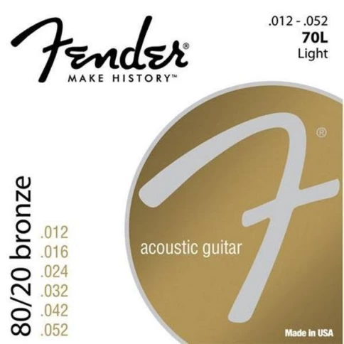 Струны для акустической гитары FENDER 70L .012-.052 фото 1